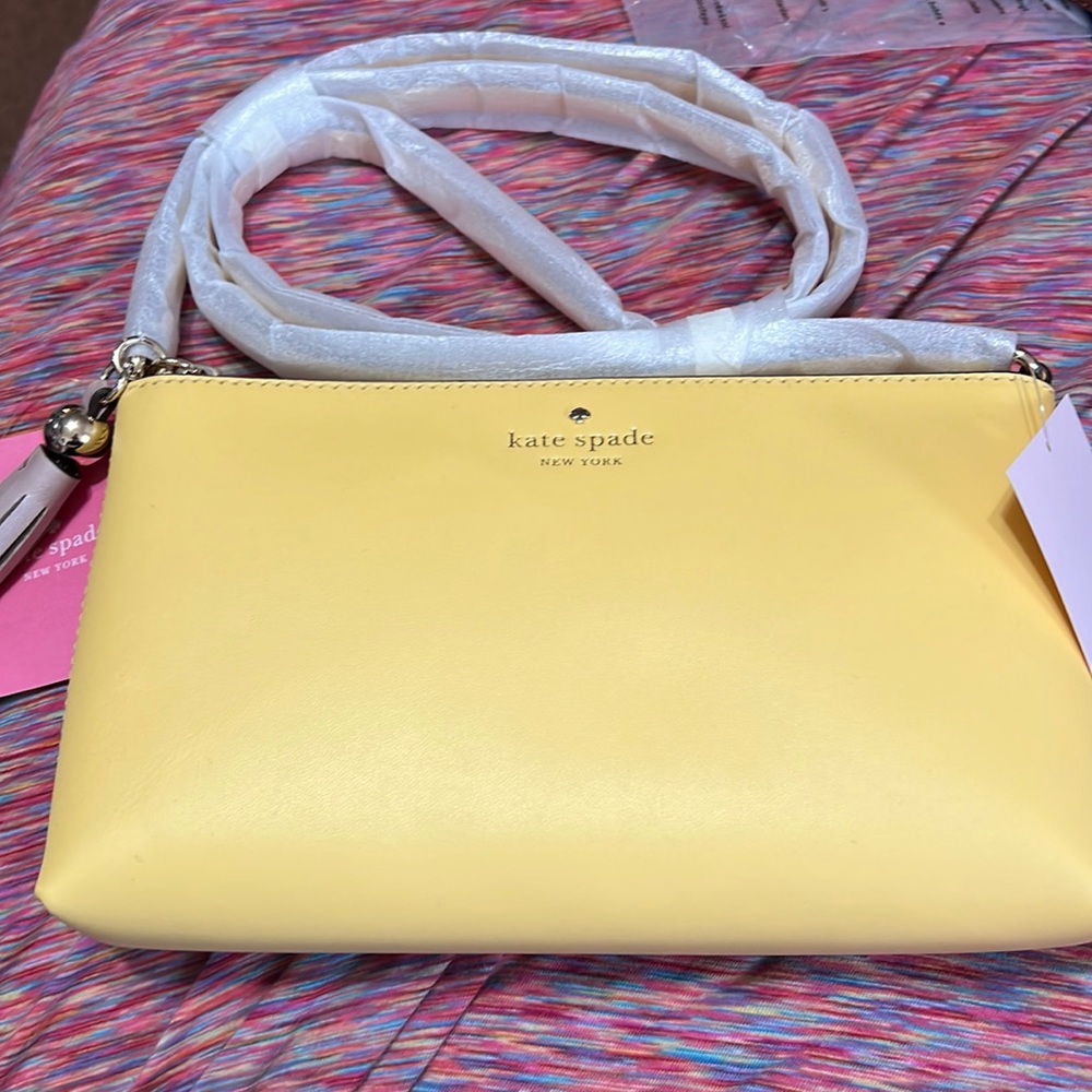 kate spade Yellow Leather Crossbody Bag